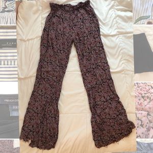 Free People Flare Floral Pants/Bell Bottoms
